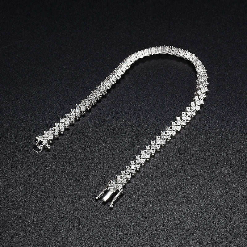 Moissanite Plaid Bracelet