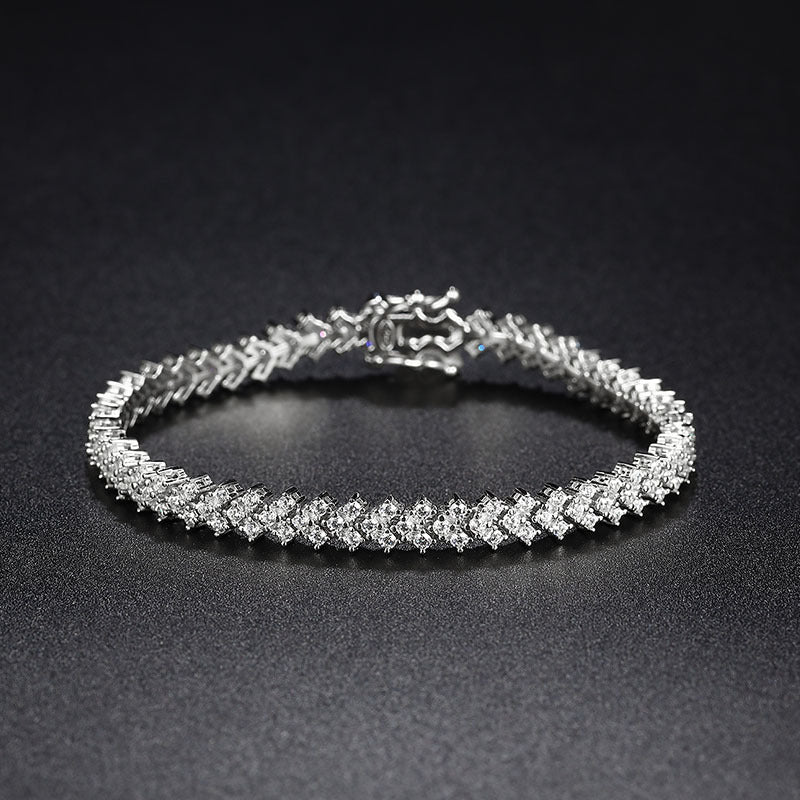 Moissanite Plaid Bracelet